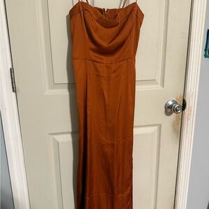 Elegant Rust Orange Women's Dress